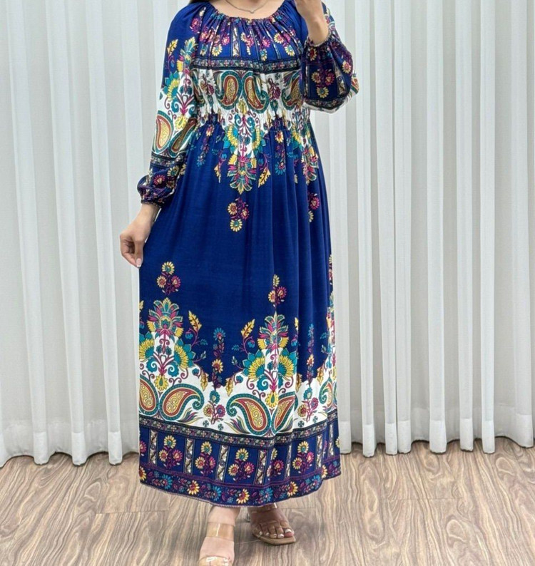 ساحلی تابستانی طرح ترنج نخ دبی خنک بدون رنگدهی
