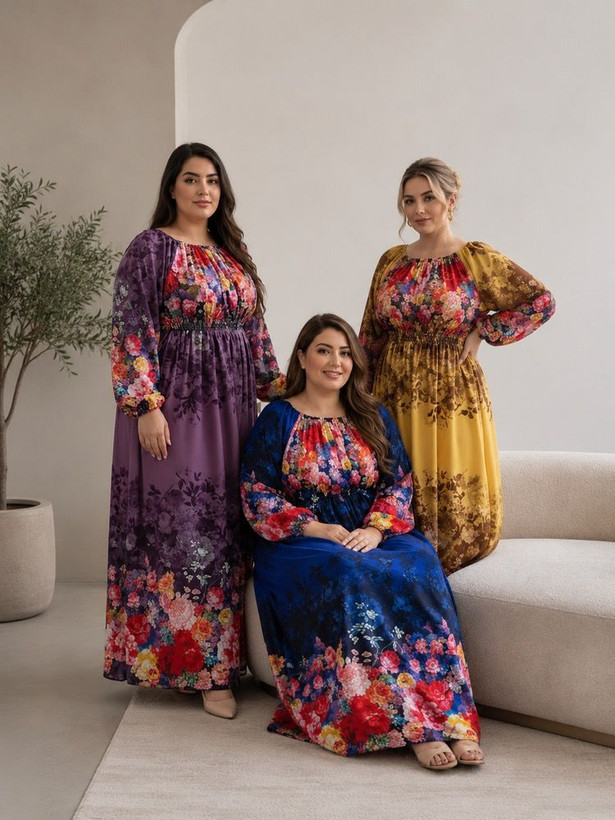 پیراهن ساحلی نخی یاسمن جنس پارچه نخی با کیفیت بالا مناسب برای هر سنین
