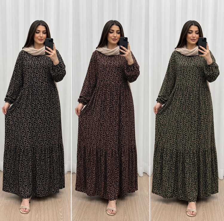 پیراهن ساحلی گل ریزجنسش نخ خنک وعالی